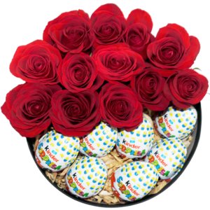 Rosas con kinder sorpresa