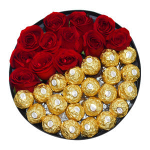 Rosas con ferrero