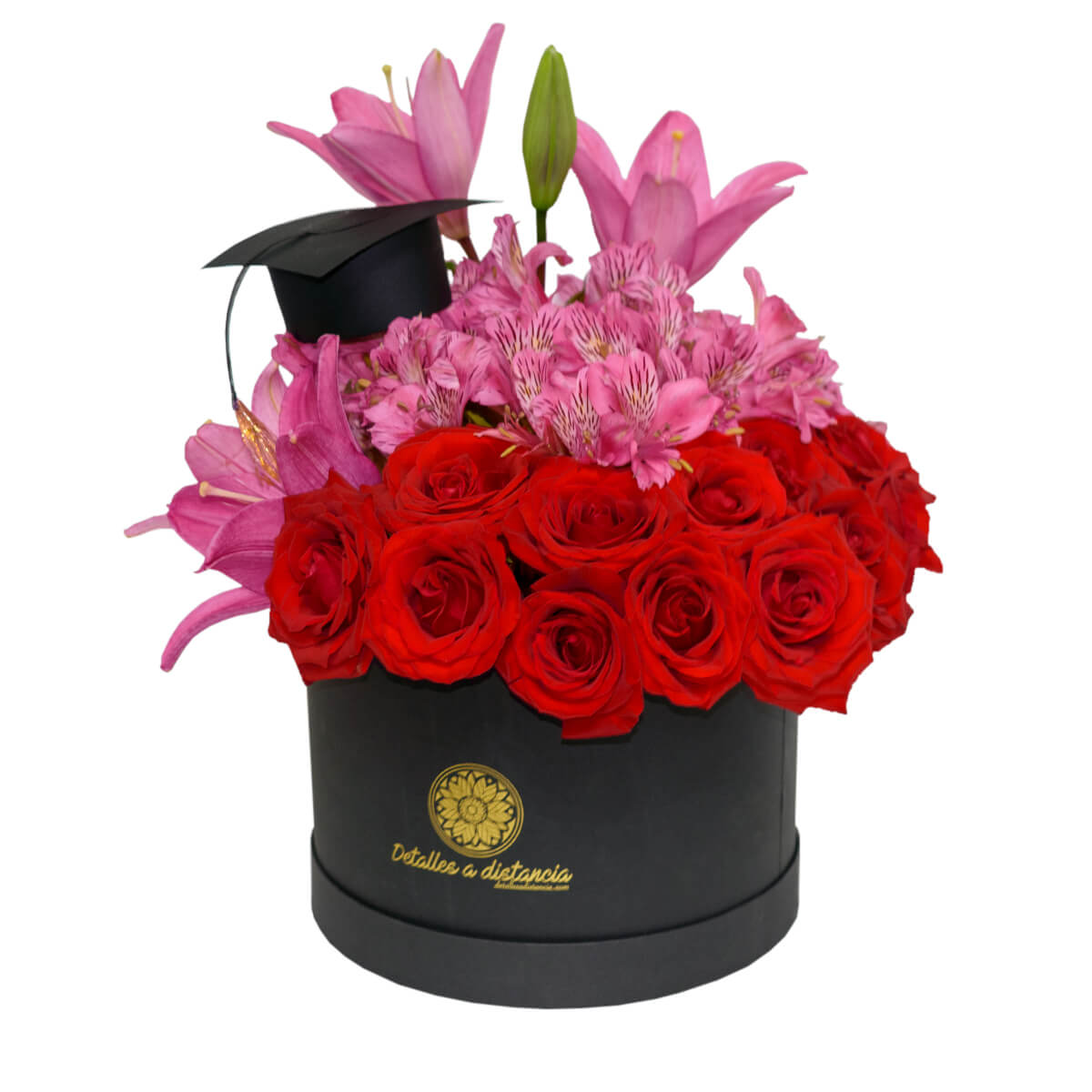 Caja de flores para graduado