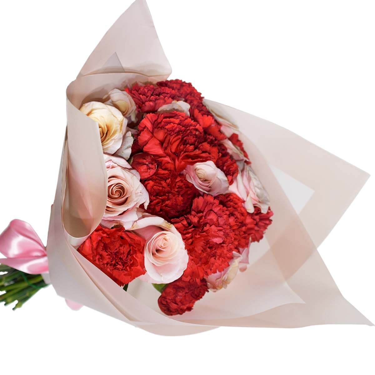 Ramo de rosas con claveles - Detalles a distancia | Envía Ramo de rosas