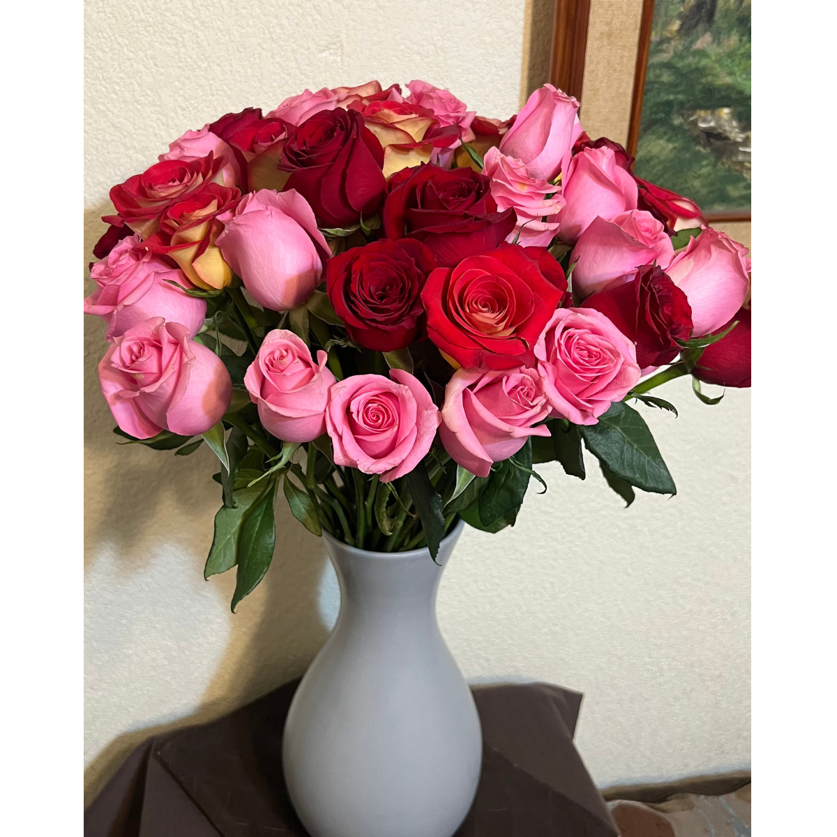 Florero con rosas